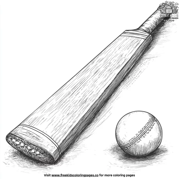 Cricket bat coloring pages