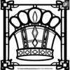 Crown Stained Glass Coloring Pages