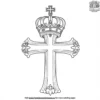 Crown and Cross Coloring Pages