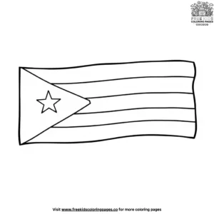 Cuba Flag Coloring Pages