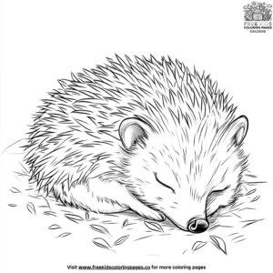 Cuddly hedgehog coloring pages