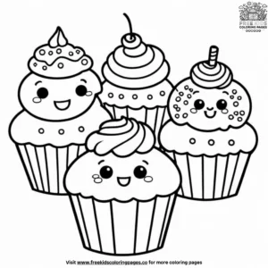 Cupcake Smile Coloring Pages