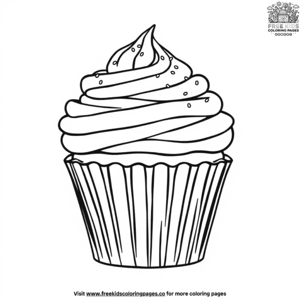 Cupcake treats coloring pages