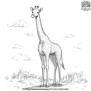 Curious Giraffe Coloring Pages