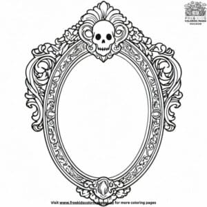 Cursed mirror coloring pages