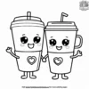 Cute Coffee Characters Coloring Pages