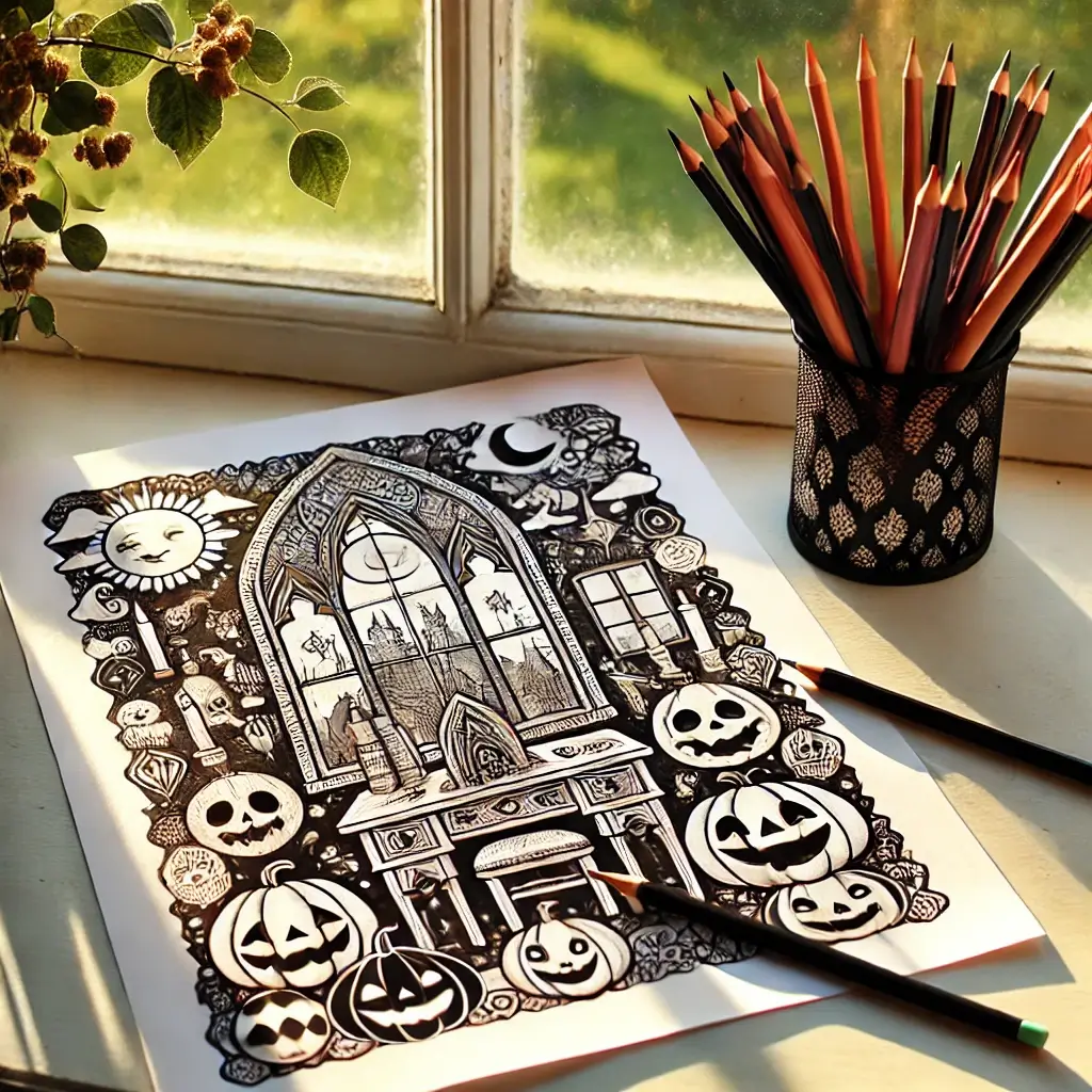 Gothic coloring pages 1