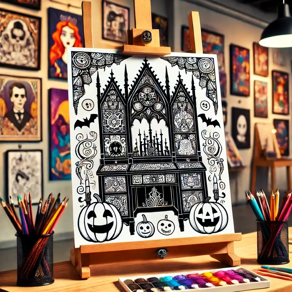 Gothic coloring pages 2