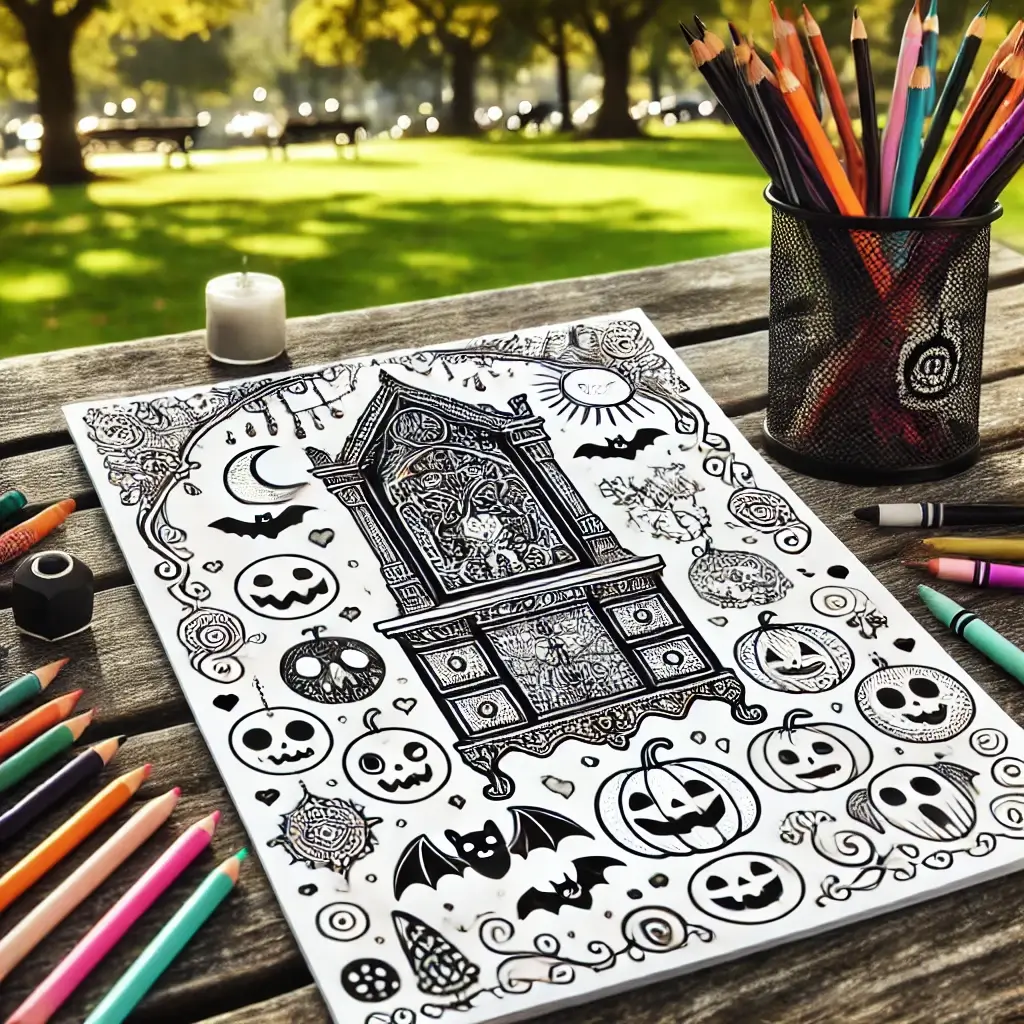 Gothic coloring pages 3