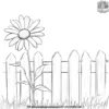 Daisy Growing by a Fence Coloring Pages