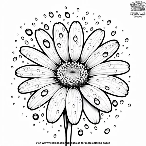 Daisy under the rain coloring pages