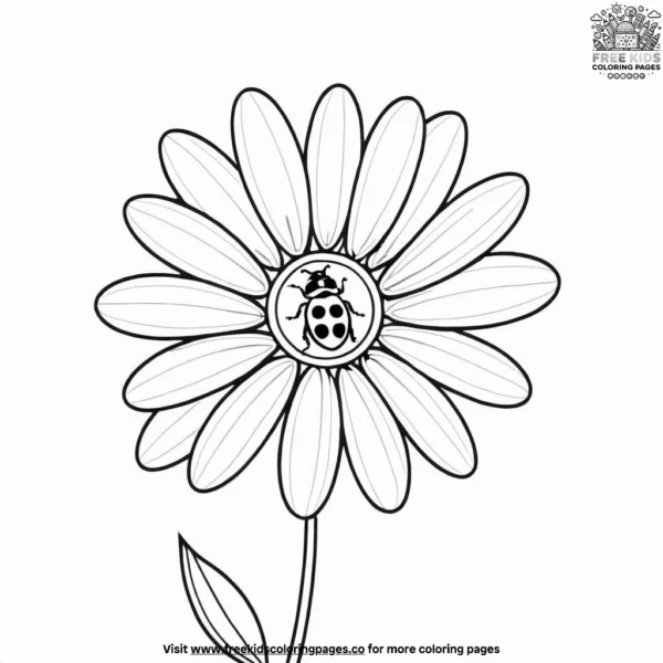 Daisy and ladybug coloring pages