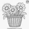 Daisy in a Basket Coloring Pages