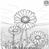 Daisy in a Field Coloring Pages