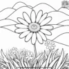 Daisy on a Rolling Hill Coloring Pages