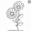 Daisy on a Vine Coloring Pages