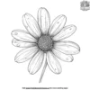 Daisy with Dew Drops Coloring Pages