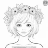 Daisy with Flower Crown Coloring Pages