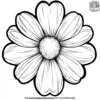 Daisy with Heart Shaped Petals Coloring Pages