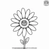 Daisy with a Cute Face Coloring Pages