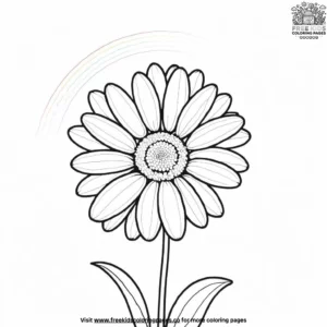 Daisy with a rainbow coloring pages