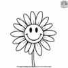 Daisy with a Smiling Face Coloring Pages