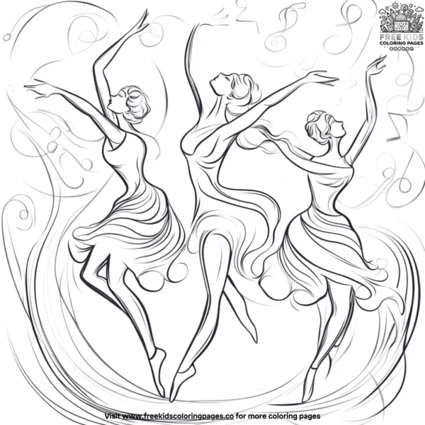 Dance spirit coloring pages