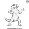 Dancing Alligator Coloring Pages