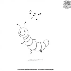 Dancing Caterpillar Coloring Pages