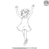 Dancing Girl Coloring Pages