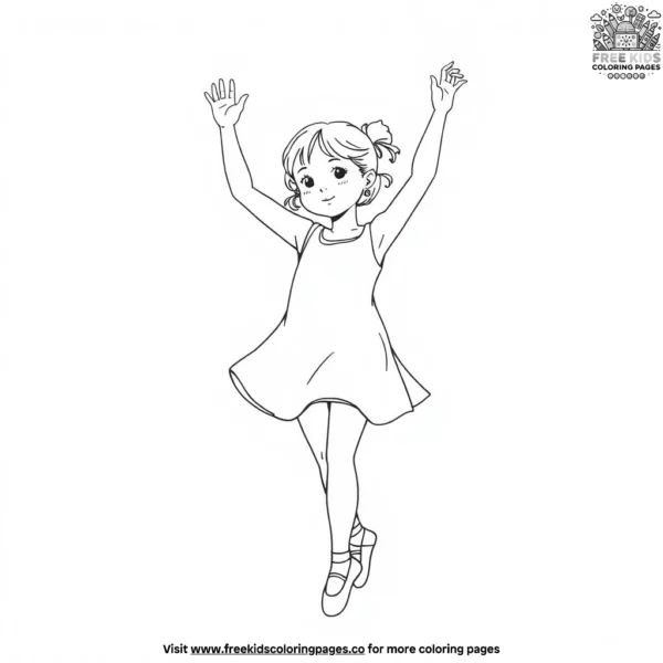 Dancing girl coloring pages