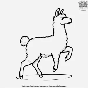 Dancing Llama Coloring Pages