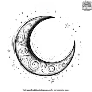 Dancing Moon Coloring Pages