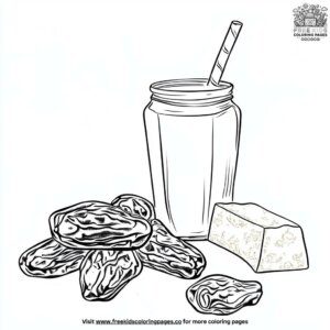 Dates and Milk Treats Coloring Pages