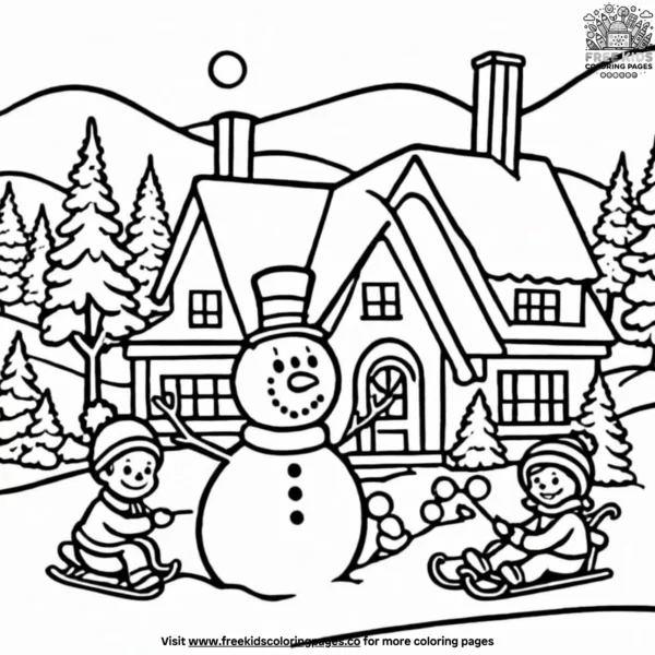 December fun coloring pages