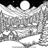 December Moon Coloring Pages