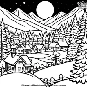 December Moon Coloring Pages