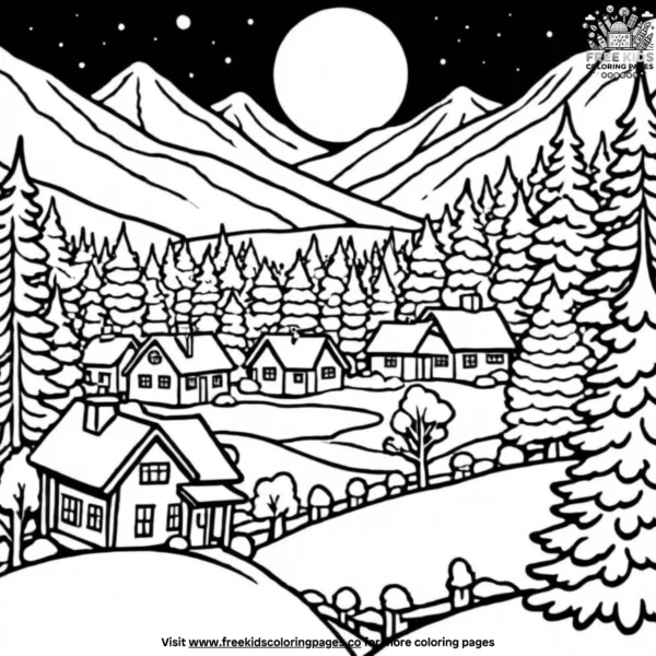 December moon coloring pages