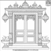 Decorated Doorways for Diwali Coloring Pages