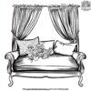 Decorative Cushions and Curtains Coloring Pagesa