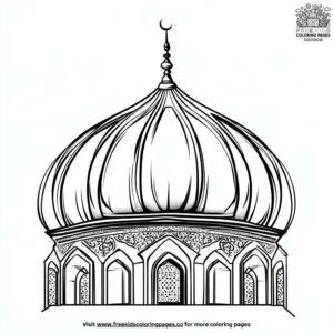 Decorative Mosque Domes Coloring Pages