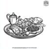 Delicious Iftar Platters Coloring Pages