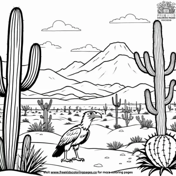 Desert life coloring pages