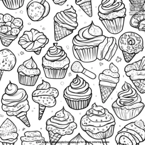 Dessert Time Coloring Pages