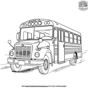 Detailed School Bus Coloring Pages