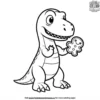 Dino and Gingerman Coloring Pages