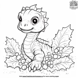 Dino and holly coloring pages