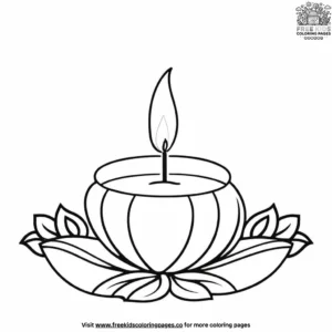 Diwali Candle Light Festivities Coloring Pages