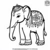 Diwali Elephant Coloring Pages