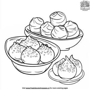 Diwali Sweets and Treats Coloring Pages